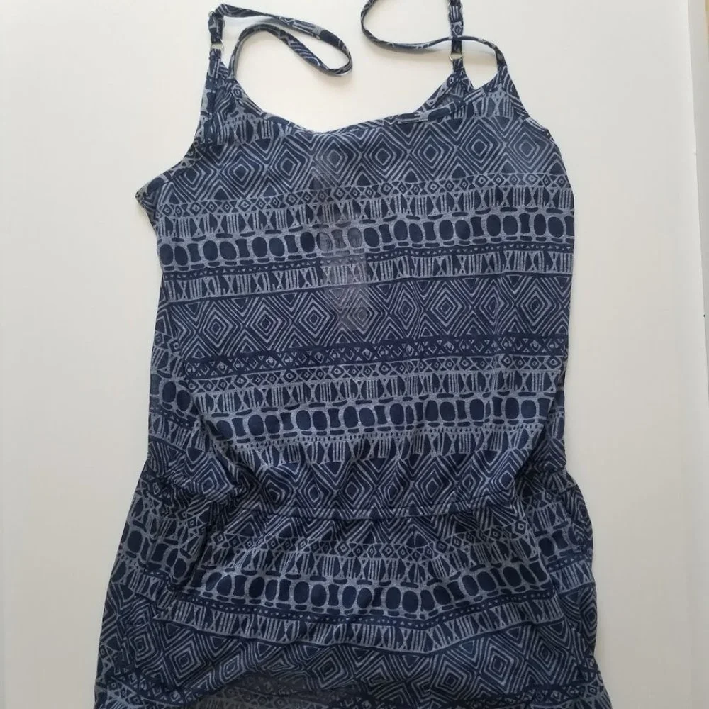 Lucky Brand Spring Romantic Tribal Burnout Romper Cover-up Size Medium - Picture 5 of 8